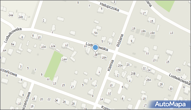 Bełchatów, Ludwikowska, 18, mapa Bełchatów