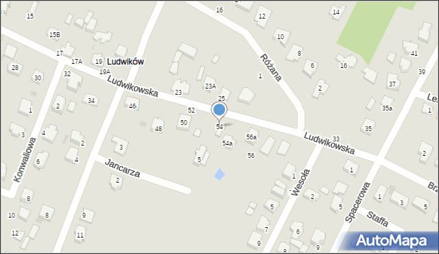 Bełchatów, Ludwikowska, 54, mapa Bełchatów