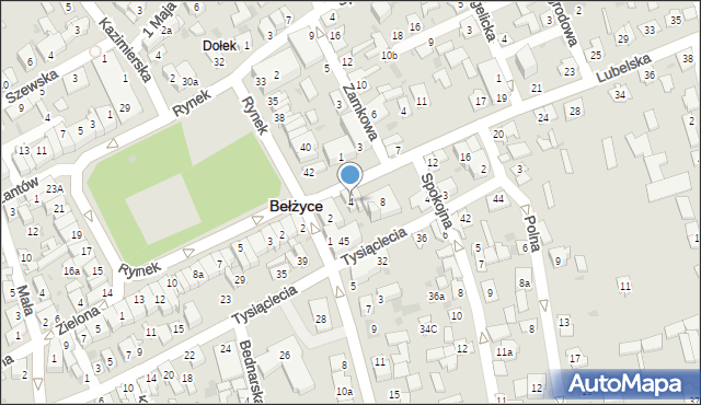 Bełżyce, Lubelska, 4, mapa Bełżyce