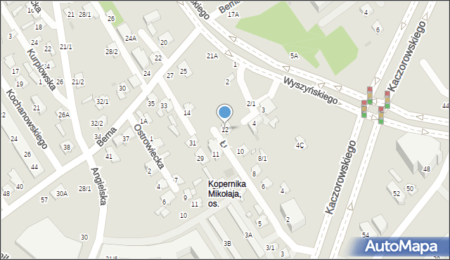 Białystok, Łukowska, 12, mapa Białegostoku