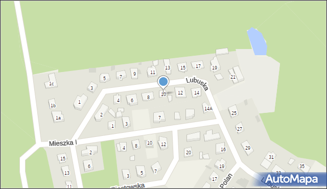 Bielsko, Lubuska, 10, mapa Bielsko