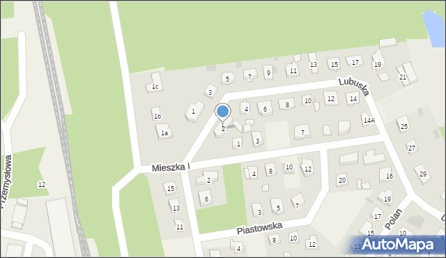 Bielsko, Lubuska, 2, mapa Bielsko