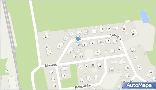 Bielsko, Lubuska, 4, mapa Bielsko