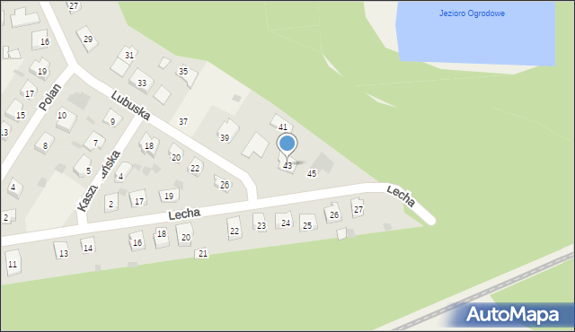 Bielsko, Lubuska, 43, mapa Bielsko