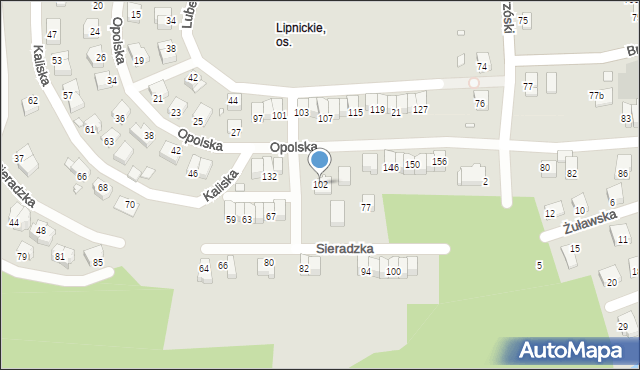 Bielsko-Biała, Lubelska, 102, mapa Bielsko-Białej