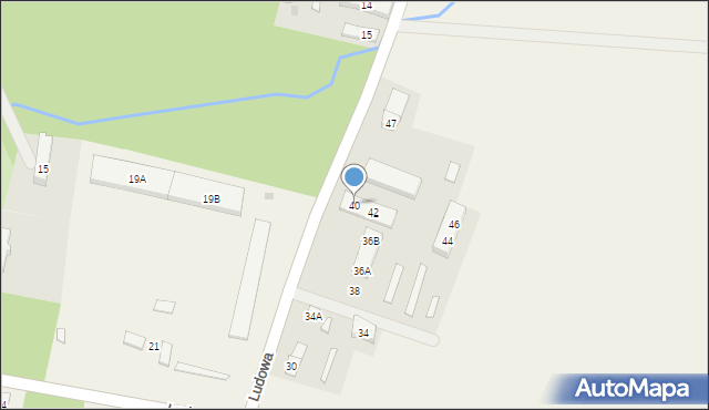 Biestrzykowice, Ludowa, 40, mapa Biestrzykowice