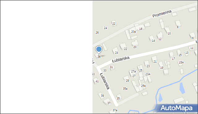 Biłgoraj, Łubiarska, 26, mapa Biłgoraj