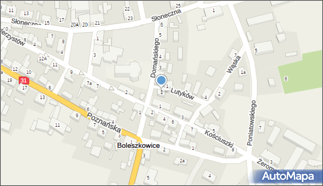 Boleszkowice, Lutyków, 2, mapa Boleszkowice