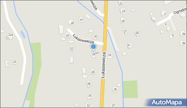 Brzostek, Łukasiewicza Ignacego, 24, mapa Brzostek