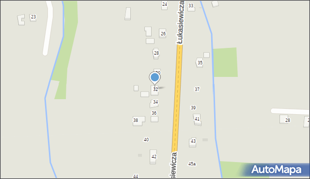 Brzostek, Łukasiewicza Ignacego, 32, mapa Brzostek