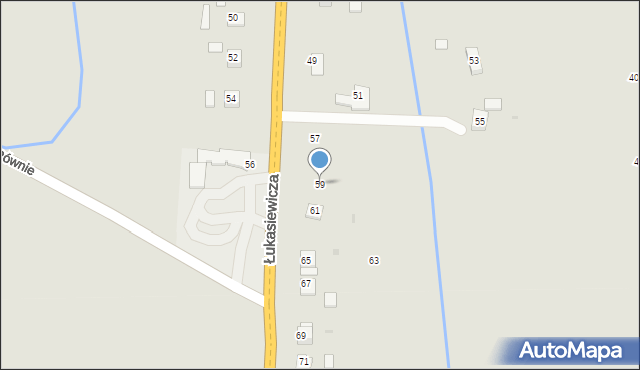 Brzostek, Łukasiewicza Ignacego, 59, mapa Brzostek