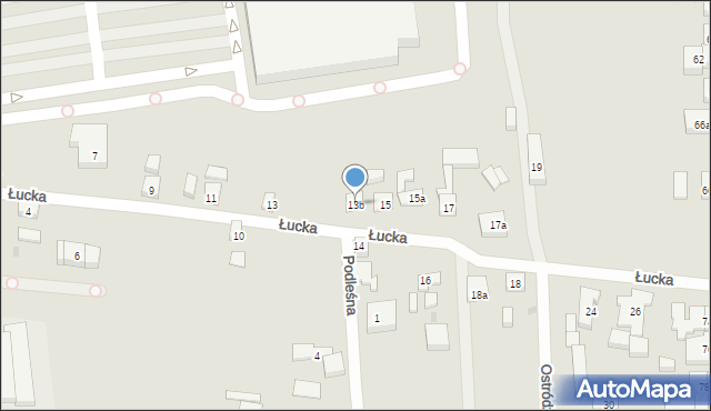 Bydgoszcz, Łucka, 13b, mapa Bydgoszczy