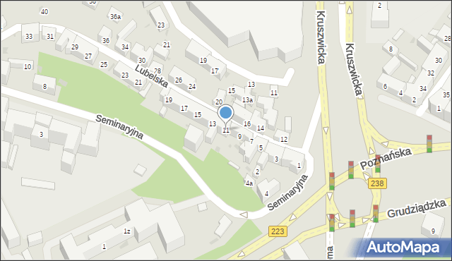 Bydgoszcz, Lubelska, 11, mapa Bydgoszczy