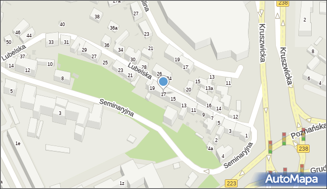 Bydgoszcz, Lubelska, 17, mapa Bydgoszczy