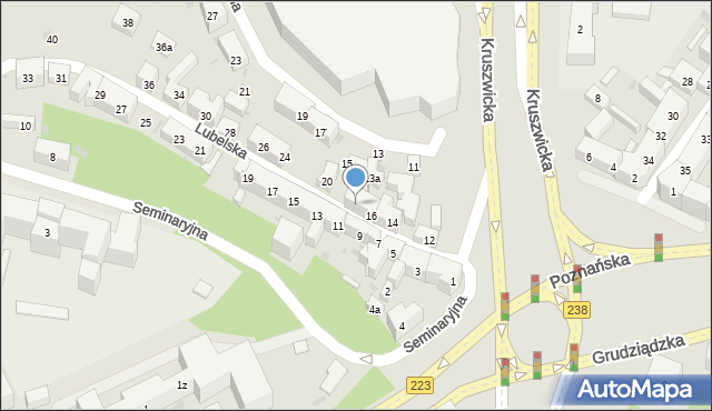Bydgoszcz, Lubelska, 18, mapa Bydgoszczy