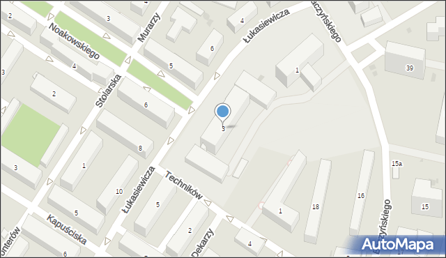 Bydgoszcz, Łukasiewicza Ignacego, 3, mapa Bydgoszczy
