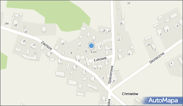 Chmielów, Łukowa, 7, mapa Chmielów