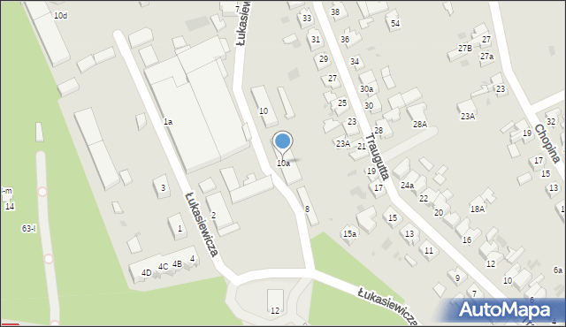 Chodzież, Łukasiewicza Ignacego, 10a, mapa Chodzież