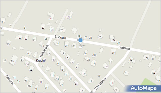 Ciechanów, Ludowa, 24, mapa Ciechanów