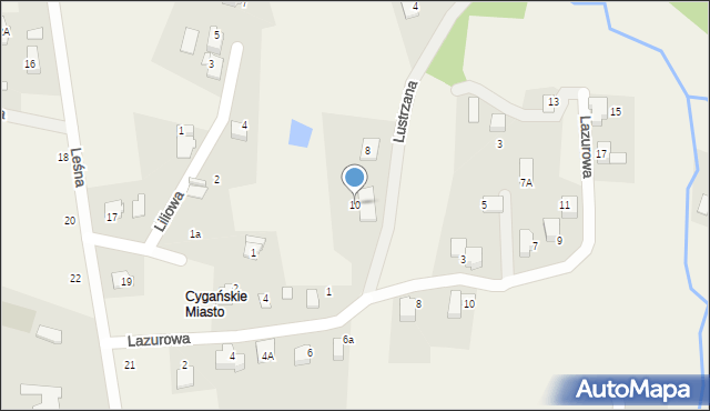 Czaniec, Lustrzana, 10, mapa Czaniec