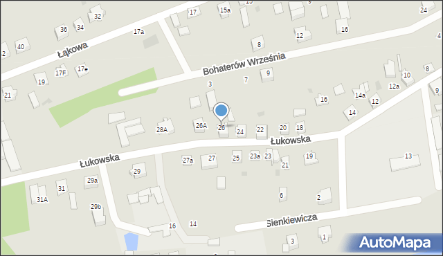 Czersk, Łukowska, 26, mapa Czersk