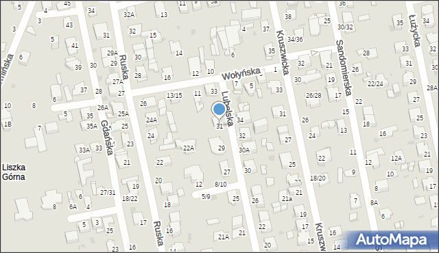 Częstochowa, Lubelska, 31, mapa Częstochowy