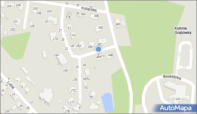 Częstochowa, Luba, 49A, mapa Częstochowy