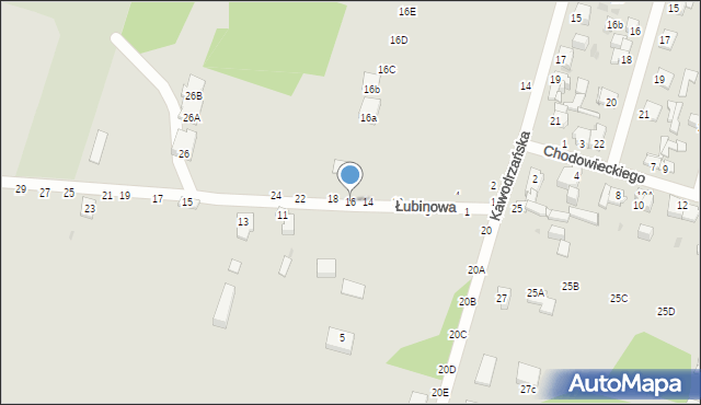 Częstochowa, Łubinowa, 16, mapa Częstochowy