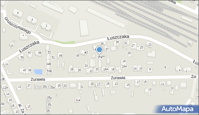 Dąbrowa Górnicza, Łuszczaka, 37A, mapa Dąbrowa Górnicza