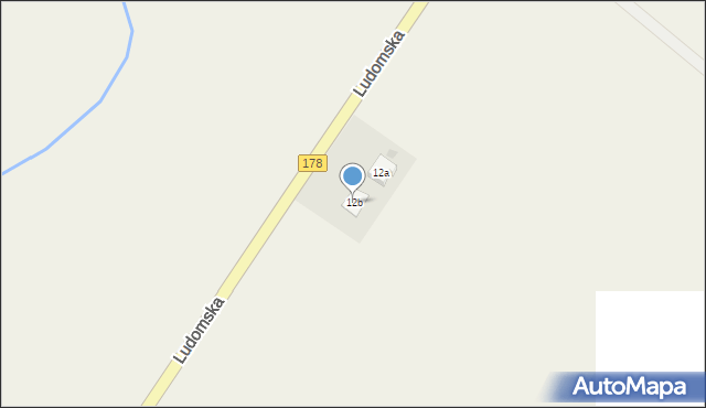 Dąbrówka Leśna, Ludomska, 12b, mapa Dąbrówka Leśna
