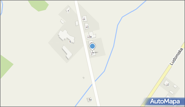 Dąbrówka Leśna, Ludomska, 17, mapa Dąbrówka Leśna