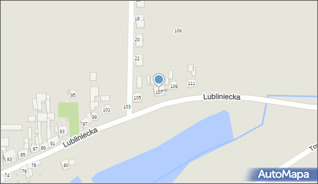 Dobrodzień, Lubliniecka, 107, mapa Dobrodzień