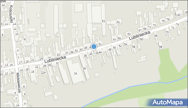 Dobrodzień, Lubliniecka, 42, mapa Dobrodzień