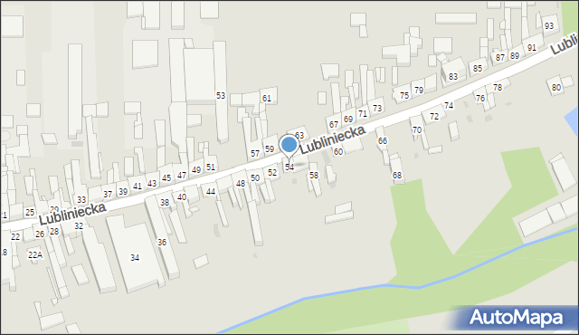 Dobrodzień, Lubliniecka, 54, mapa Dobrodzień