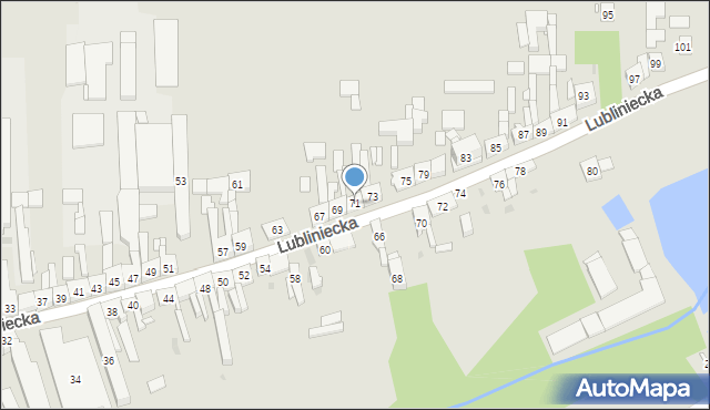 Dobrodzień, Lubliniecka, 71, mapa Dobrodzień