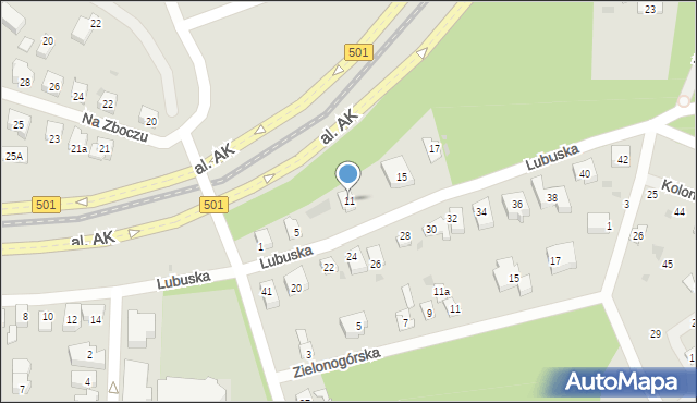 Gdańsk, Lubuska, 11, mapa Gdańska