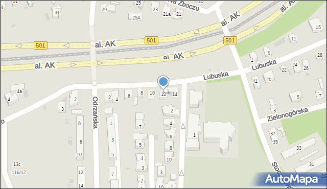 Gdańsk, Lubuska, 12, mapa Gdańska