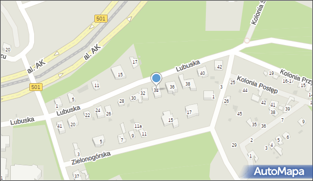 Gdańsk, Lubuska, 34, mapa Gdańska