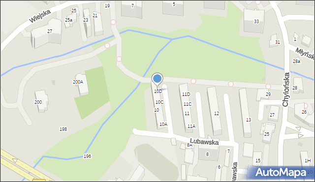 Gdynia, Lubawska, 10D, mapa Gdyni