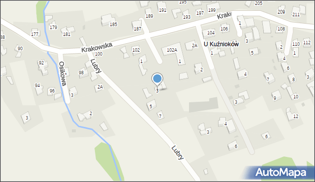 Gilowice, Lubry, 3, mapa Gilowice