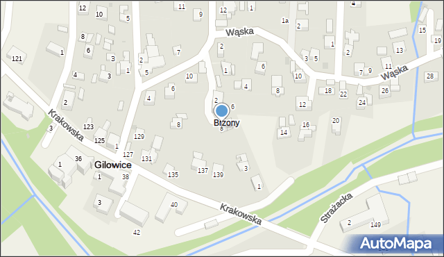 Gilowice, Łukowa, 8, mapa Gilowice