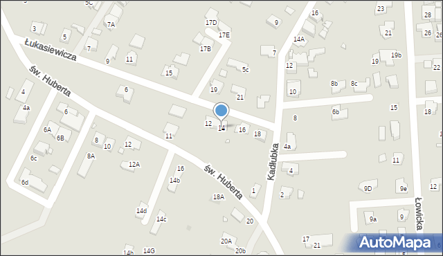 Gliwice, Łukasiewicza Ignacego, 14, mapa Gliwic