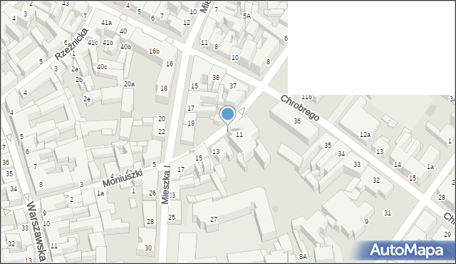 Gniezno, Łubieńskiego Macieja, ks. prym., 11a, mapa Gniezna