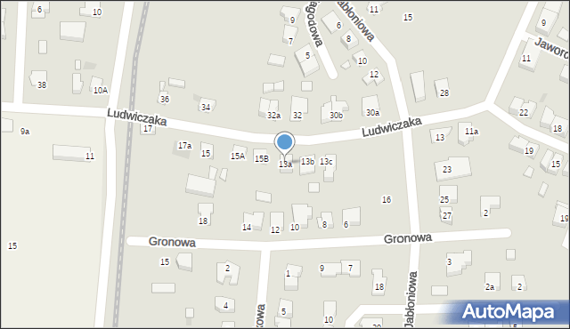 Gniezno, Ludwiczaka Antoniego, ks., 13a, mapa Gniezna