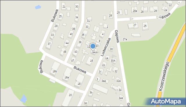 Gniezno, Ludwiczaka Antoniego, ks., 14, mapa Gniezna