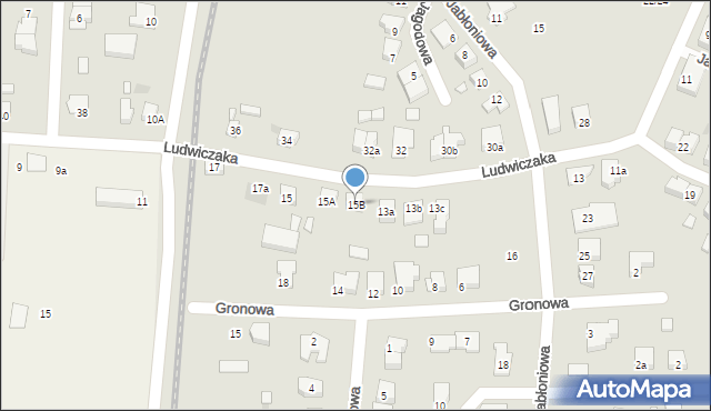 Gniezno, Ludwiczaka Antoniego, ks., 15B, mapa Gniezna