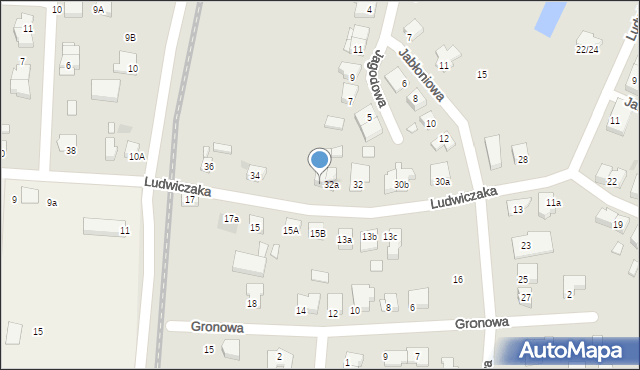 Gniezno, Ludwiczaka Antoniego, ks., 32b, mapa Gniezna