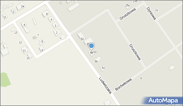 Gniezno, Ludwiczaka Antoniego, ks., 58, mapa Gniezna