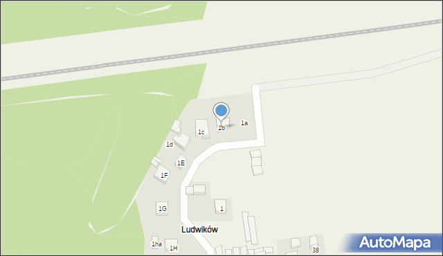 Grabowiec, Ludwików, 1b, mapa Grabowiec