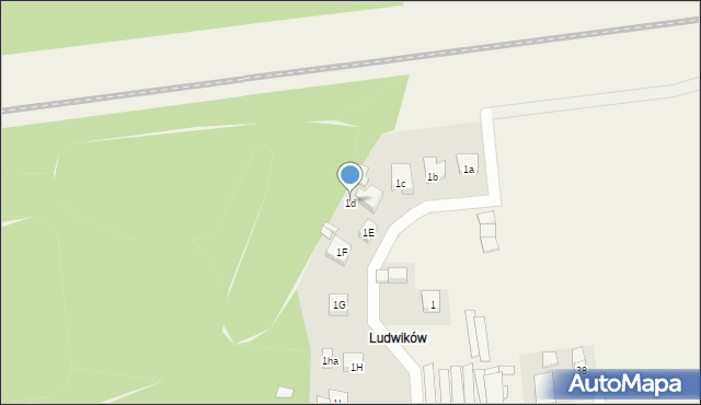 Grabowiec, Ludwików, 1d, mapa Grabowiec